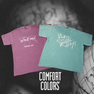 Lot of 2 Comfort Colors Christian T-Shirts L